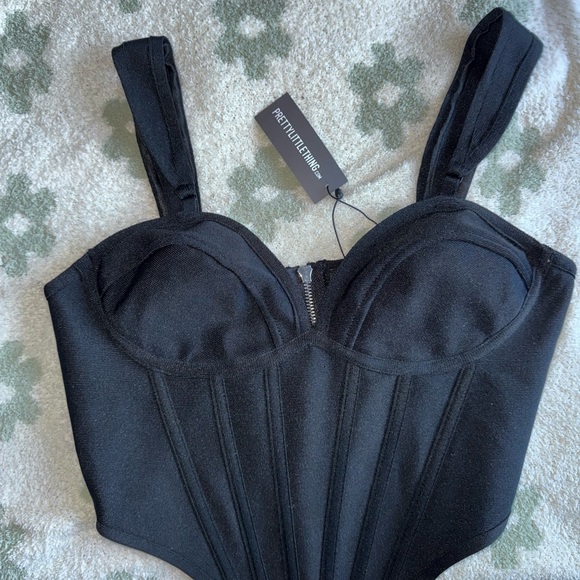 PrettyLittleThing Tops - PrettyLittleThing Black bandage Corset Top